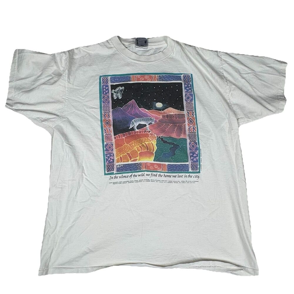 vintage jim morris environmental wolf single stitch nature t shirt size XL CLEAN - Picture 3 of 9